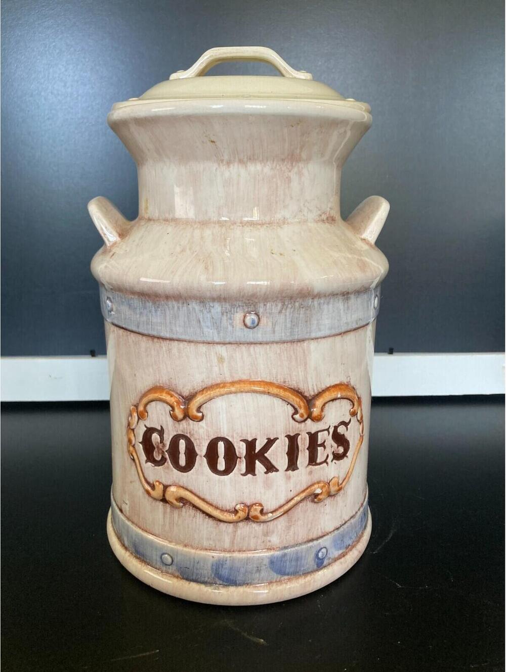 Vintage Treasure Craft Milk Jug Cookie Jar Made In U.S.A. "Collectors"
